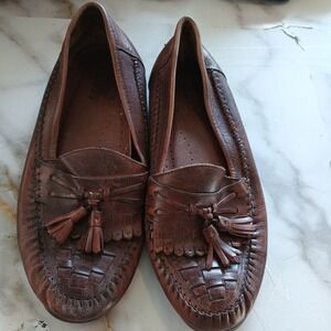 Bass Brown Leather Upper Balance Made‎ in Brazil MEN 8.5 Dress Shoes with Tassel